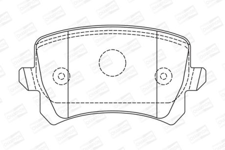 VW гальмівні колодки задн. AUDI A3 03-Golf V, Caddy,TouranSkoda Octavia CHAMPION 573668CH