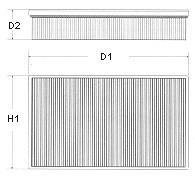 Фільтр повітряний 0.9MPI 8V FIAT Seicento 98-10 CHAMPION U521