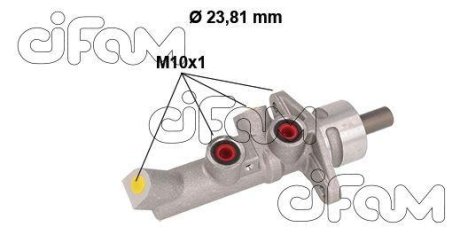 TOYOTA головний гальмівний циліндр (4 виходи M10, без ESP) AVENSIS 03-08, COROLLA 04-09 CIFAM 202834 (фото 1)