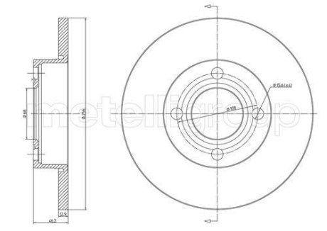 VW Диск тормозной передн.Audi 80,100 76-91 CIFAM 800062