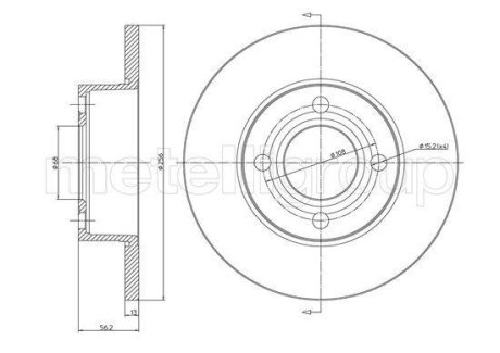 Диск тормозной перед. AUDI 80 91-96 CIFAM 800233