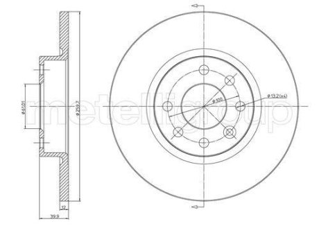 VOLVO Тормозной диск передний 440-460 -96 CIFAM 800260