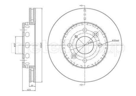 KIA диск гальмівний передній Sephia CIFAM 800504