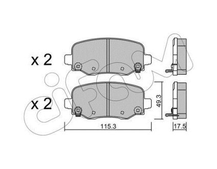 JEEP Гальмівні колодки зад. CHEROKEE 14- CIFAM 82210020