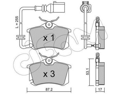 Гальмівні колодки зад. Caddy III/IV/Passat/Audi A4/A6 (Lucas) CIFAM 8221004