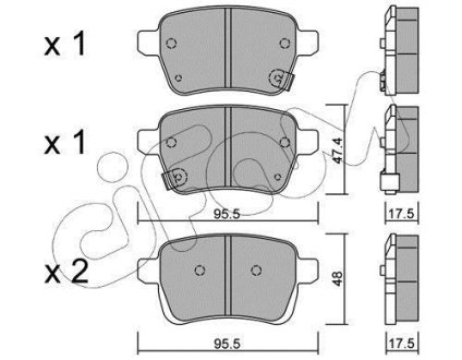 OPEL Колодки гальмівні задн. ADAM 1.0 14-, CORSA E 1.0 14-, FIAT CIFAM 82210120