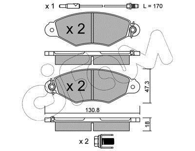 Гальмівні колодки пер. Kangoo 97-08 (Bosch) (з датчиком) CIFAM 8222531