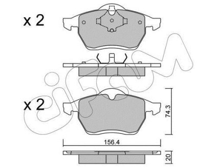 VW Гальмівні колодки передн. Sharan,Ford Galaxy,Seat CIFAM 8222790 (фото 1)