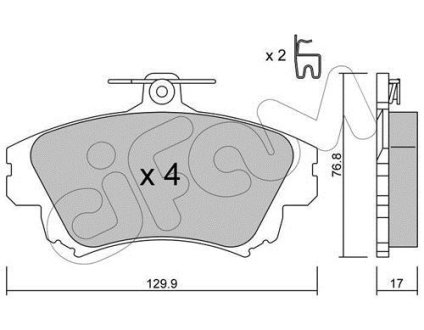 Гальмівні колодки пер. S40/V40 95-04 CIFAM 8222860