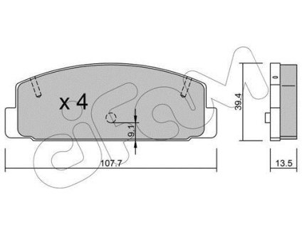 Гальмівні колодки зад. Mazda 323/626 94-04 (akebono) CIFAM 8223021 (фото 1)