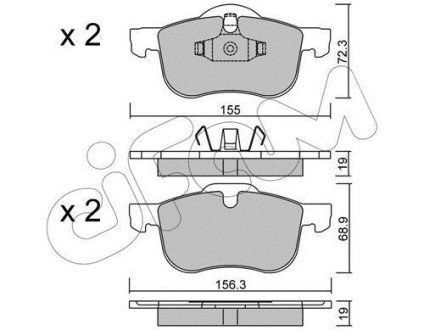 VOLVO гальмівні колодки перед. S60/80/V70/XC70 98- CIFAM 8223090