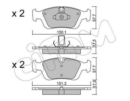 BMW Гальмівні колодки передн. 3 (E46), Z3 Roadster (E36), Z4 Roadster (E85) CIFAM 8223120