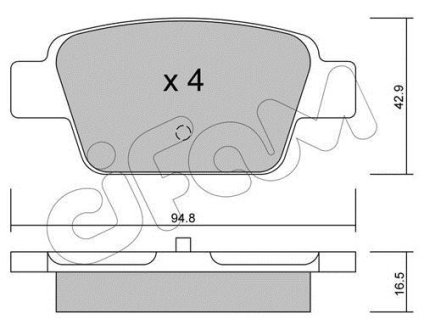 FIAT Тормозные колодки задние Stilo,Bravo 1.2 16V-2.4 20V 01- CIFAM 8223230