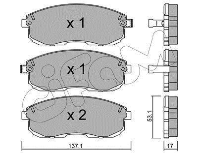 NISSAN гальмівні колодки передн.Tiida 04-,Juke 14-,Maxima QX CIFAM 8224040