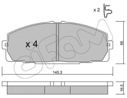 TOYOTA Тормозные колодки передн.Hiace III,IV 89-06 CIFAM 8224340