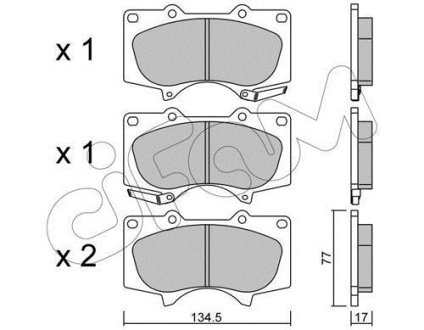 TOYOTA Торм.колодки передн.Land Cruiser 120 CIFAM 8224540