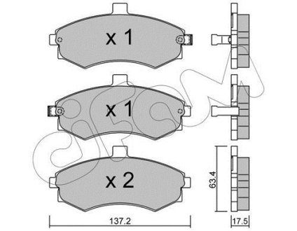 Гальмівні колодки пер. Matrix/Lavita/Elantra/Lantra/Coupe/Cerato 98-10 CIFAM 8225040