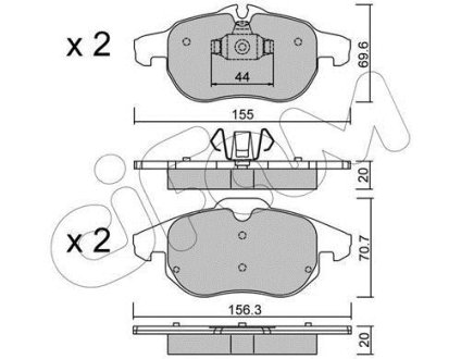 OPEL Тормозные колодки передн.Vectra C, Astra H, Zafira B FIAT Croma 05- SAAB 9-3 CIFAM 8225400