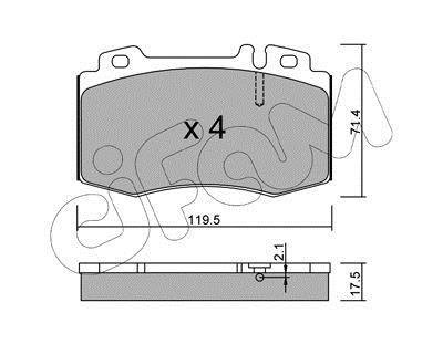 DB Тормозные колодки передние W163/220 CIFAM 8225630