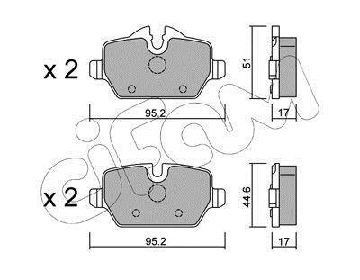 Гальмівні колодки зад. BMW 3(E90)/1(E81) 04-13 (TRW) CIFAM 8226410