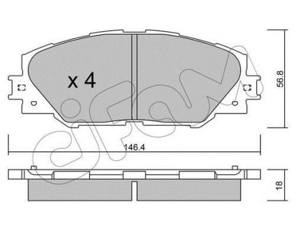 TOYOTA Тормозные колодки передн.Rav 4 III,IV 06-,Auris 10- CIFAM 8227480