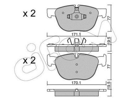 BMW Тормозные колодки передн.X5 E70 07-,F15,85 13-,X 6 E71 08-,F16,86 14- CIFAM 8227700