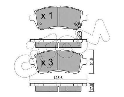 FORD Гальмівні колодки перед. FIESTA 1.25 08- CIFAM 8227930