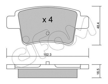 CITROEN Тормозн.колодки задн.C4 Picasso,Grand Picasso 06,Peugeot 408 10- CIFAM 8228010 (фото 1)