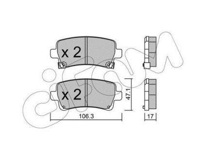 Гальмівні колодки зад. Opel Insignia 08- (TRW) CIFAM 8228440