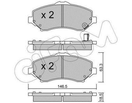 CHRYSLER гальмівні колодки передн.Grand Voyager,Dodge Nitro,Cherokee 07- CIFAM 8228621