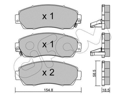 HONDA гальмів.колодки передн.CR-V 07- CIFAM 8229030