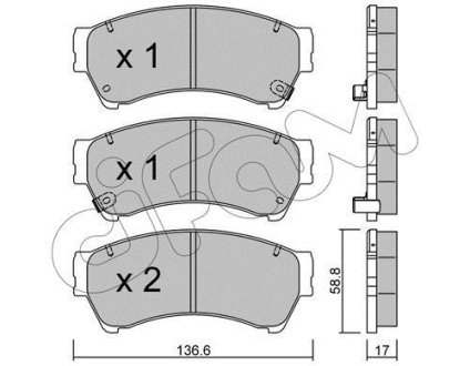 Гальмівні колодки пер. Mazda 6 07-13 CIFAM 8229240