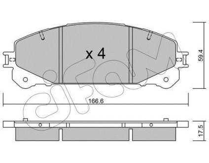 TOYOTA колодки гальмівні дискові Lexus CIFAM 8229380 (фото 1)