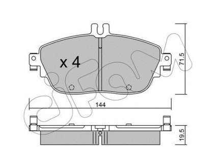 DB колодки гальм. передн. A/B/GLA-Class CIFAM 8229650