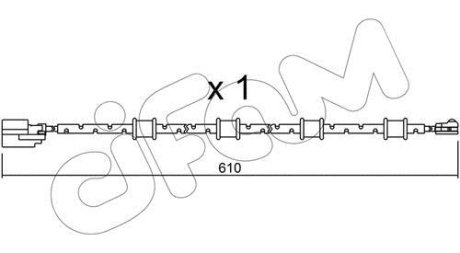 JAGUAR Датчик зносу гальм. колодок (передні) XF 2.0 12- CIFAM SU321 (фото 1)