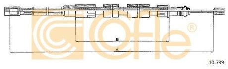Трос ручника COFLE 10.739 (фото 1)