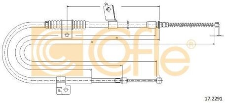 Трос ручника COFLE 17.2291 (фото 1)