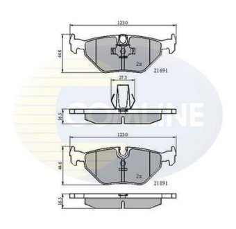 - Гальмівні колодки до дисків COMLINE CBP01011