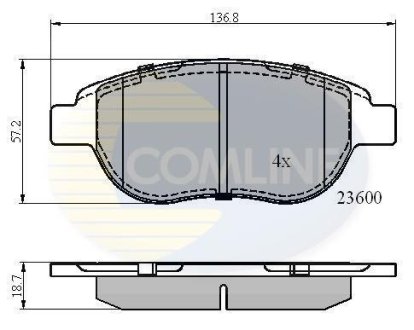 - Гальмівні колодки до дисків COMLINE CBP01038