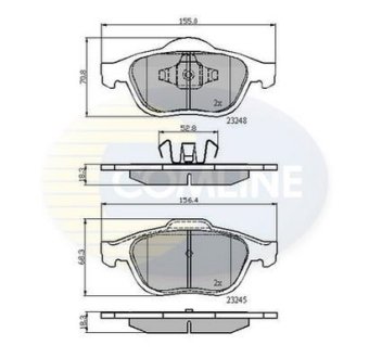 - Гальмівні колодки до дисків COMLINE CBP01116