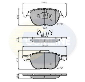 - Гальмівні колодки до дисків COMLINE CBP01323