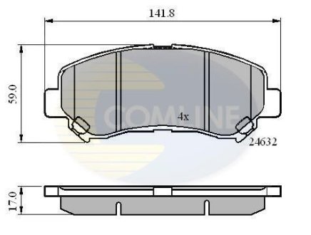 - Гальмівні колодки до дисків COMLINE CBP01577