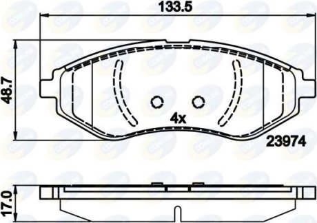 - Гальмівні колодки до дисків COMLINE CBP01598