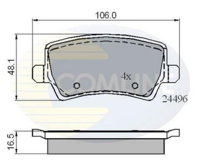 - Гальмівні колодки до дисків COMLINE CBP01613