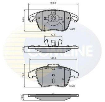 - Гальмівні колодки до дисків COMLINE CBP01720