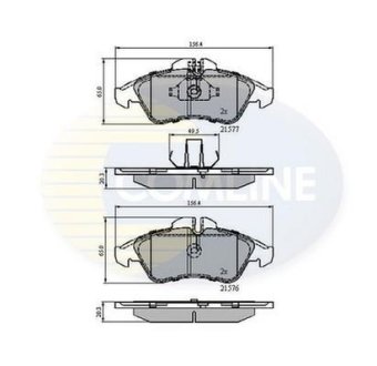 - Гальмівні колодки до дисків COMLINE CBP0212