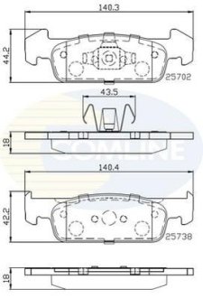 - Гальмівні колодки до дисків COMLINE CBP02223