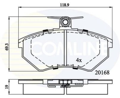 - Гальмівні колодки до дисків COMLINE CBP0511