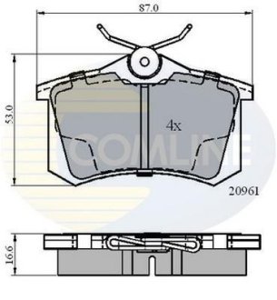 - Гальмівні колодки до дисків COMLINE CBP0797 (фото 1)