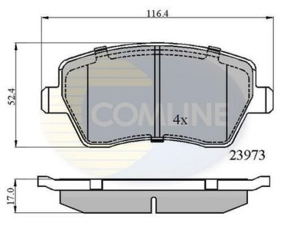 - Гальмівні колодки до дисків COMLINE CBP0984